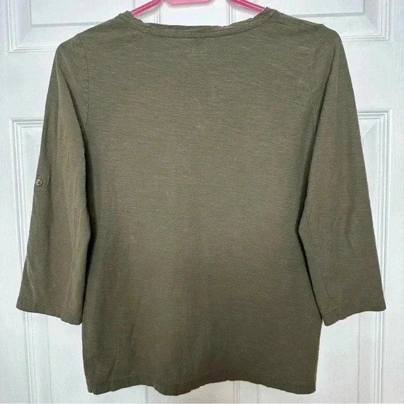 Carroll Reed Shirt 3/4 Length Sleeves Green Size Small - Picture 12 of 16